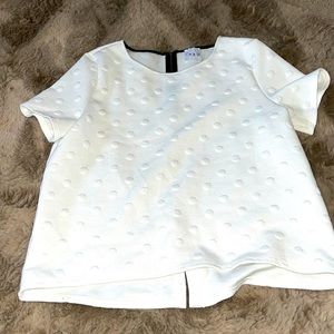 🤍 Short Sleeve White Blouse